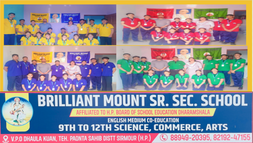 Students of Brilliant Mount Sr. Sec. School Dhaula Kuan celebrating Gandhi Jayanti on 2nd October 2025 with cultural and educational activities.